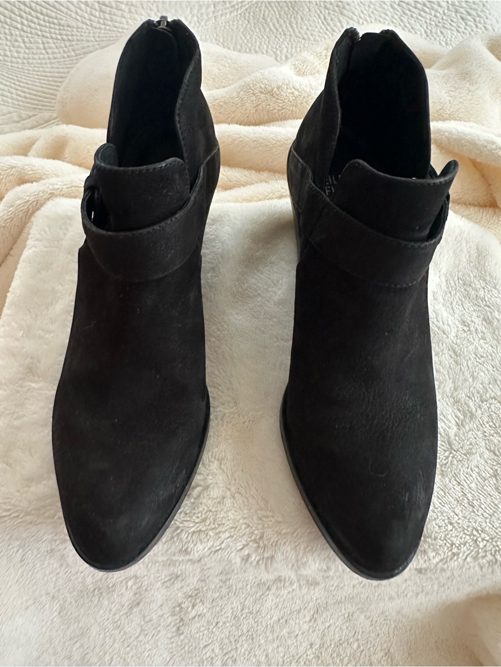 Eileen Fisher  
Size 7.5 Women’s Black Suede Ankle Booties - Classic Stylish